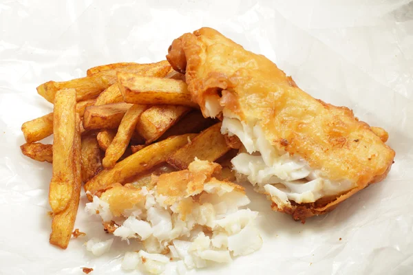 Cod and french fries — Stock Photo, Image