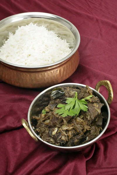 Kerala Hammelleber vertikal braten — Stockfoto