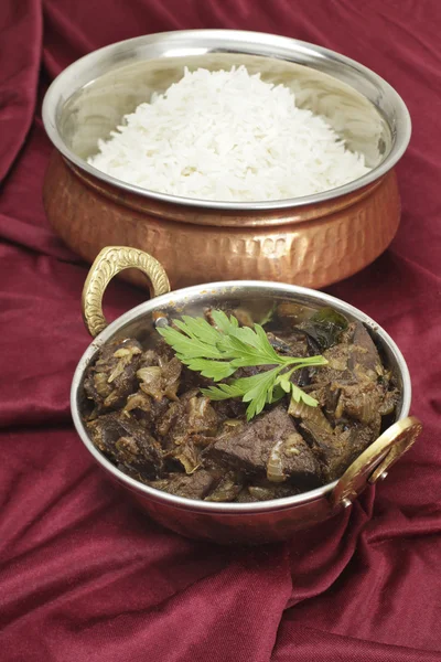 Mutton liver fry vertical — Stock Photo, Image