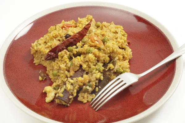Lentejas y arroz kichuri bengalí — Foto de Stock