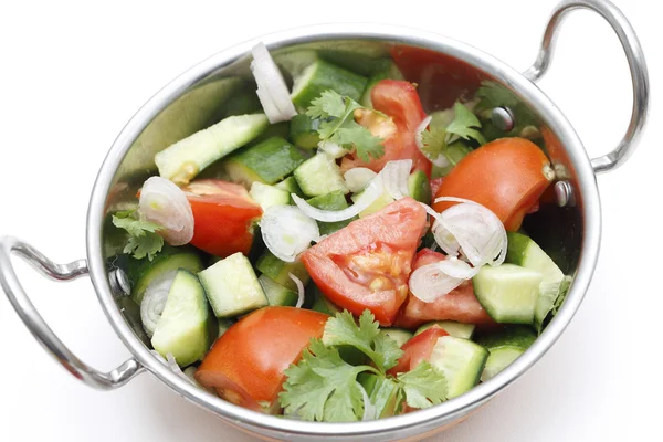 Salad in Indian kadai bowl — Stock Photo, Image
