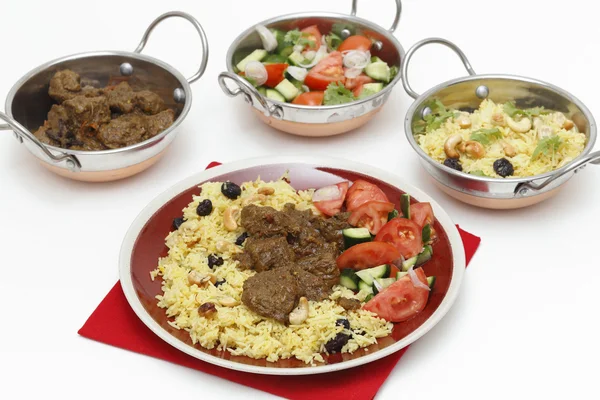 Beef curry and kadais — Stock Photo, Image