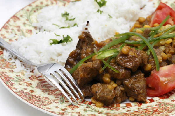 Lahore estilo cordero curry primer plano —  Fotos de Stock