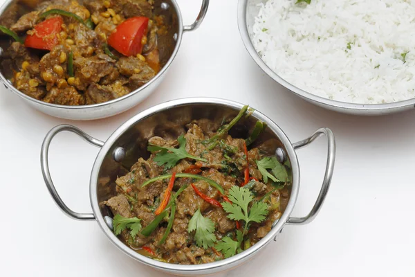 Curry de cordero con arroz — Foto de Stock