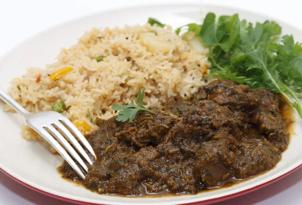 Methi lamb meal closeup — Stock Photo, Image