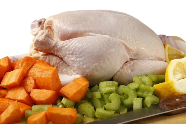 Chicken and veg for a stew — Stock Photo, Image