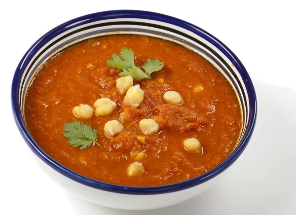 Tomato and chickpea soup — Stock Photo, Image