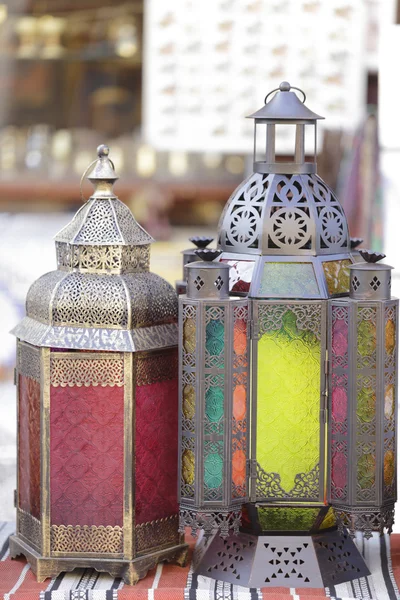 Ramadan lanterns in Doha market — Stock Photo, Image