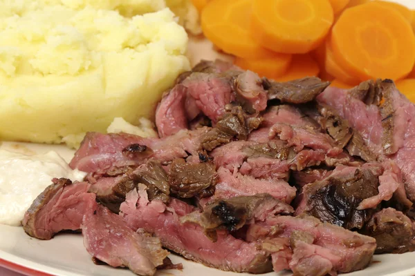 London broil meal closeup — Stock Photo, Image