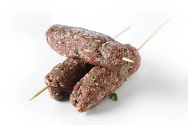 Lebanese lamb kofta over white — Stock Photo, Image