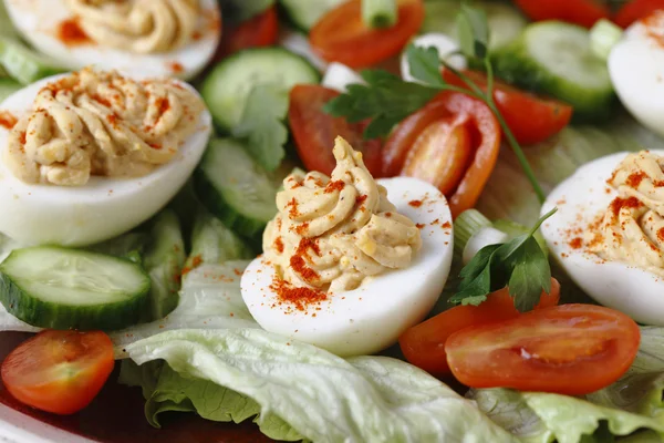 Homemade deviled egg salad closeup — Stock Photo, Image