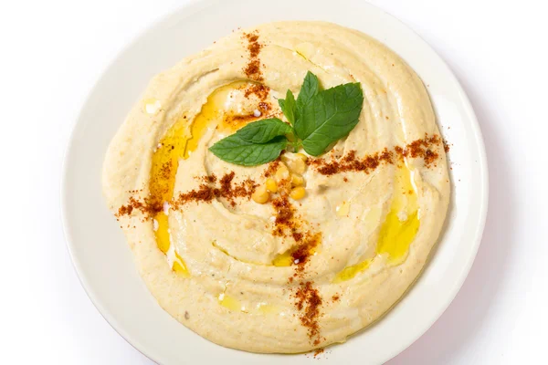 Hummus from above — Stock Photo, Image
