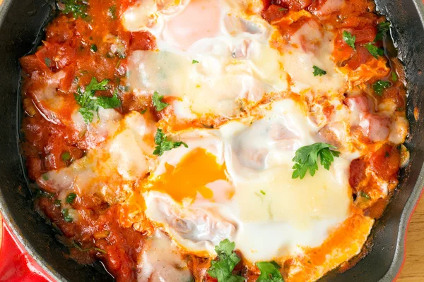 フライパンに shakshouka — ストック写真