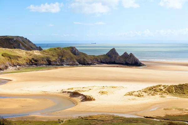 Três penhascos no Gower — Fotografia de Stock