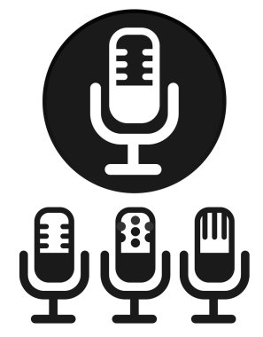 basit mikrofon simgeler