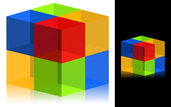 Icono del vector del cubo — Vector de stock