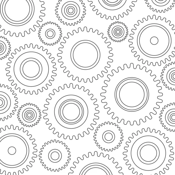 Gears Background, Pattern — Stock Vector