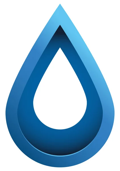 Water Drop 3d Vector Icon — Stock Vector