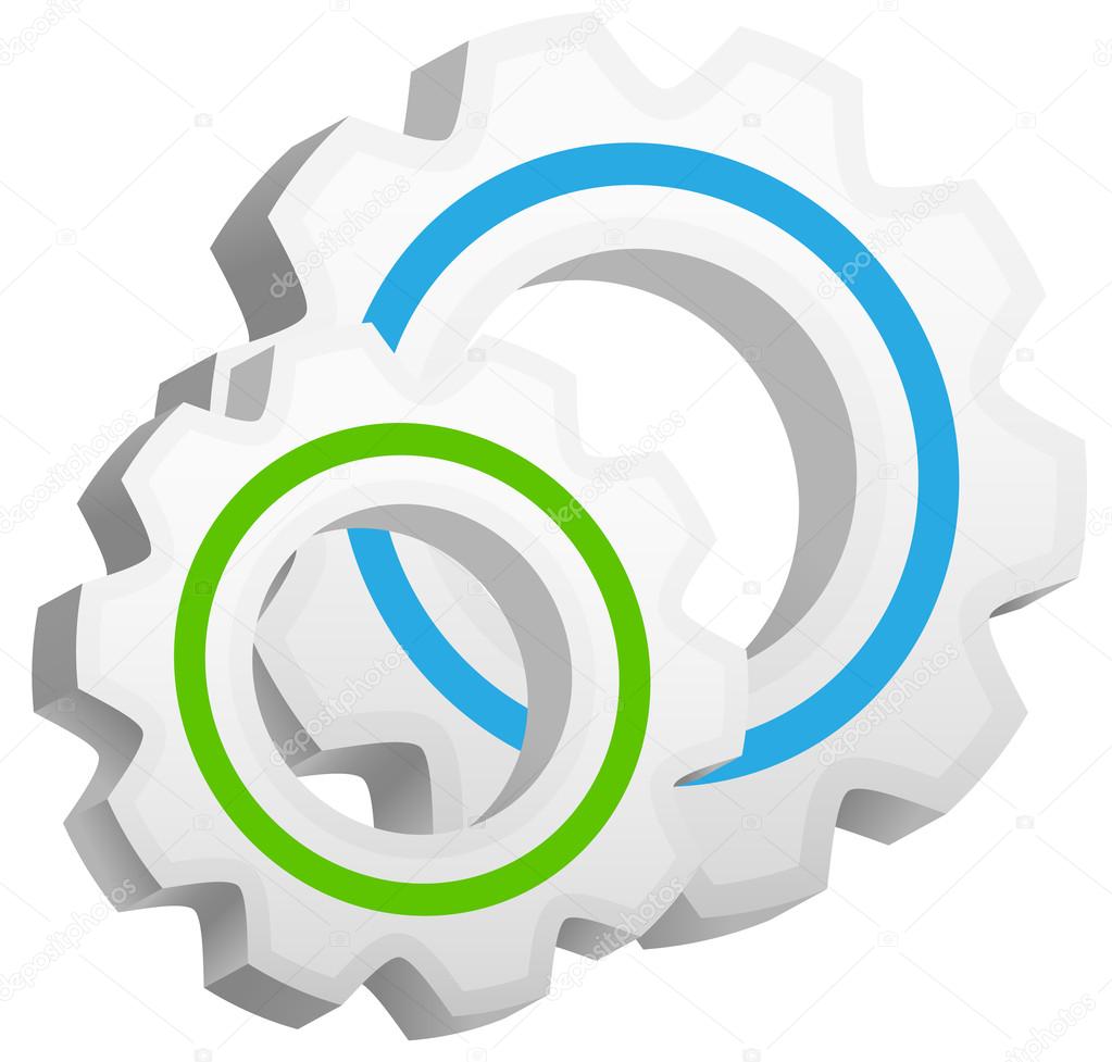 Gears Icon EPS 10 vector. — Stock Vector © 32677427