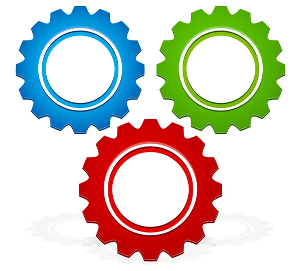 Colorful Gear composition vector graphics. — Stock Vector