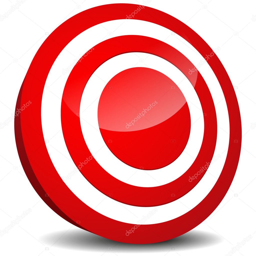 Target Icon. Aim, precision, luck, bulls eye, target practising, targeting (market, marketing), goal, goal setting design element, vector icon.