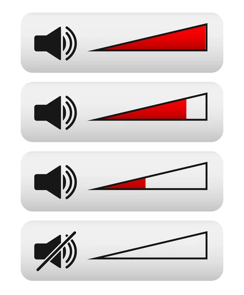 Volumeregelaar, digitale volume knoppen — Stockvector