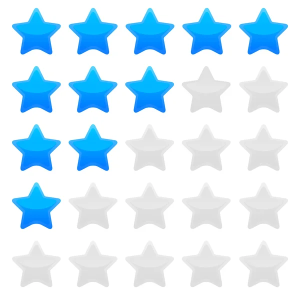 Blue star rating vector graphic — Stock Vector