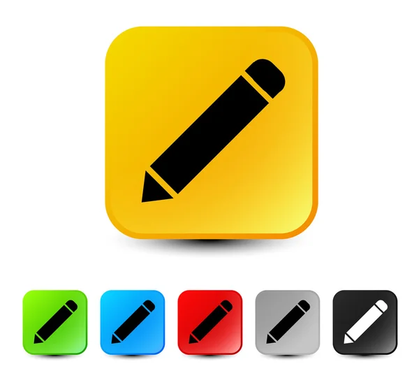 Bleistift-Icon-Set — Stockvektor