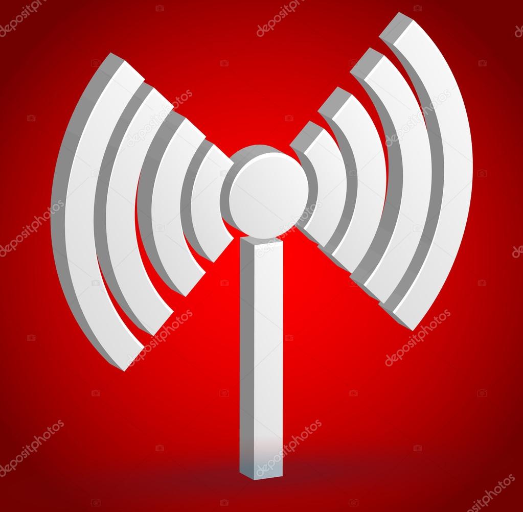 Radio tower, radio transmission, wireless connection, antenna, transmitter icons vector elements.
