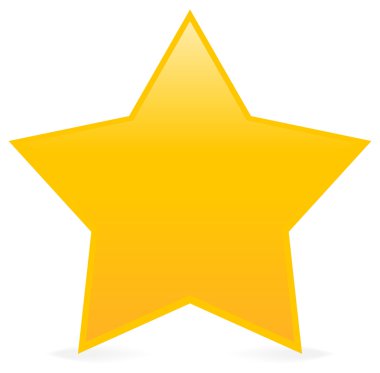 Sarı star(s) illüstrasyon - tek yıldız simgesi, yıldız derecelendirmesi vektör çizim vektör