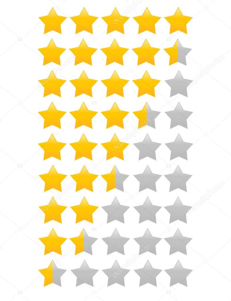 Yellow star(s) vector illustration - single star icon, star rating vector illustration