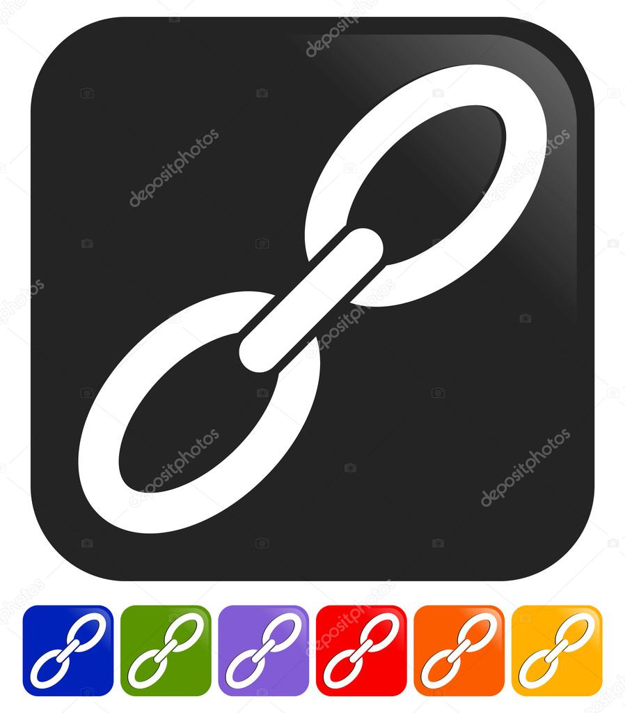 Chain link icon in many color