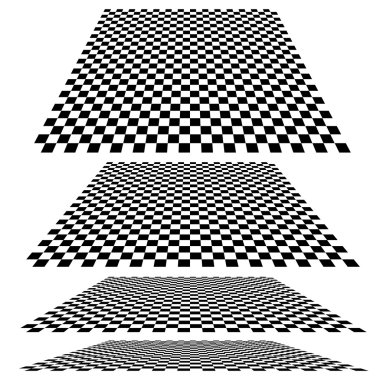 Checkered planes in different angles. Vector. clipart