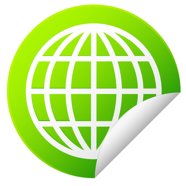 Наклейка по контуру глобуса
