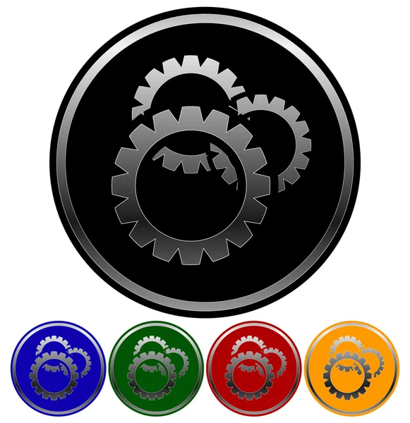 Klassisch aussehende Getriebekomposition, Getriebesymbol. — Stockvektor