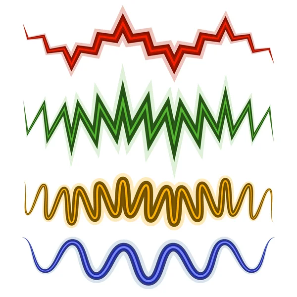 Set of wavy lines — Stock Vector