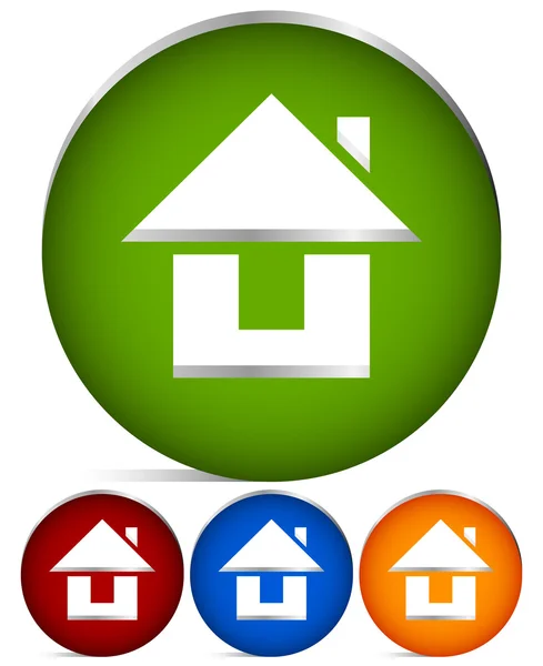Cute house cut in 3d shape — Stock Illustration Cute house cut in 3d shape Royalty Free Stock Vectors