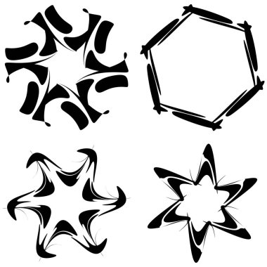 Soyut dairesel çizim. Şekilsiz, şekilsiz, sanatsal element, şekil. Girdap, girdap, girdap, girdap motifi ve mandala - stok vektör illüstrasyonu, klip-sanat grafikleri