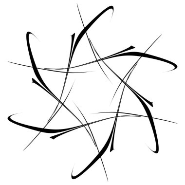 Soyut dairesel çizim. Şekilsiz, şekilsiz, sanatsal element, şekil. Girdap, girdap, girdap, girdap motifi ve mandala - stok vektör illüstrasyonu, klip-sanat grafikleri