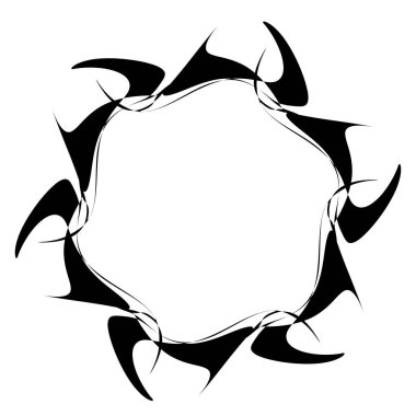 Soyut dairesel çizim. Şekilsiz, şekilsiz, sanatsal element, şekil. Girdap, girdap, girdap, girdap motifi ve mandala - stok vektör illüstrasyonu, klip-sanat grafikleri