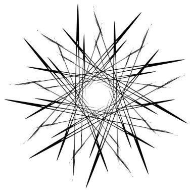 Soyut dairesel çizim. Şekilsiz, şekilsiz, sanatsal element, şekil. Girdap, girdap, girdap, girdap motifi ve mandala - stok vektör illüstrasyonu, klip-sanat grafikleri