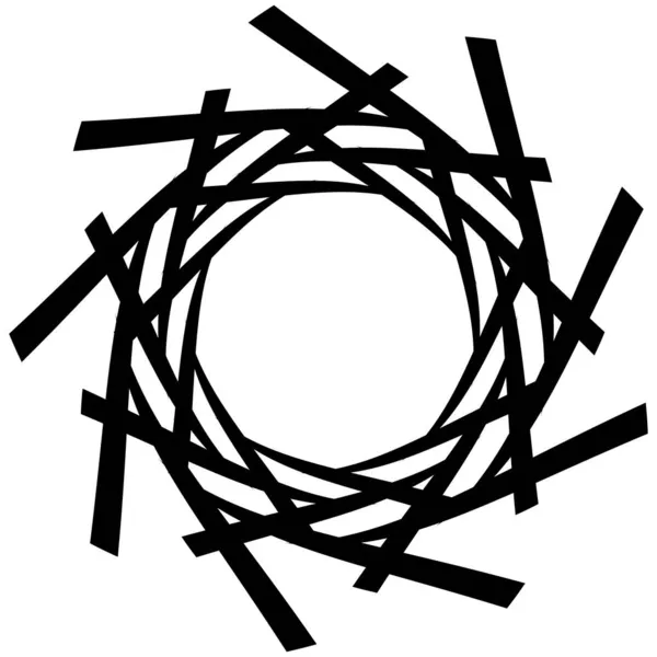Abstracte Cirkeltekening Amorf Non Figuratief Artistiek Element Vorm Swirl Twirl — Stockvector