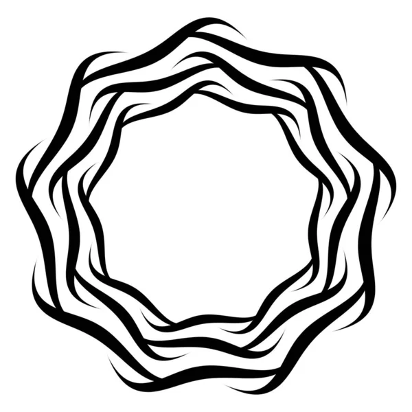 Dibujo Circular Abstracto Amorfo Elemento Artístico Figurativo Forma Remolino Giro — Archivo Imágenes Vectoriales