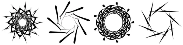 Dibujo Circular Abstracto Amorfo Elemento Artístico Figurativo Forma Remolino Giro — Vector de stock