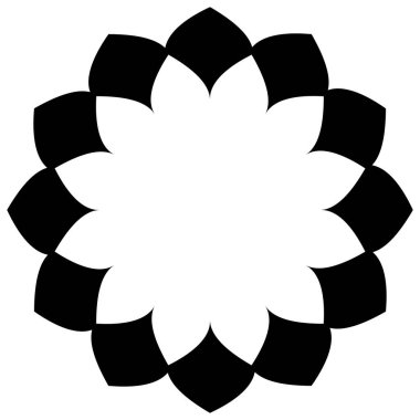 Soyut dairesel çizim. Şekilsiz, şekilsiz, sanatsal element, şekil. Girdap, girdap, girdap, girdap motifi ve mandala - stok vektör illüstrasyonu, klip-sanat grafikleri