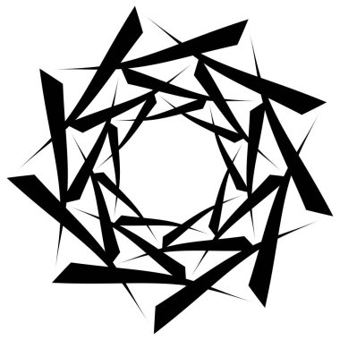 Soyut dairesel çizim. Şekilsiz, şekilsiz, sanatsal element, şekil. Girdap, girdap, girdap, girdap motifi ve mandala - stok vektör illüstrasyonu, klip-sanat grafikleri