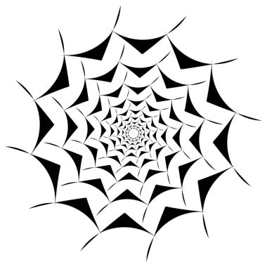 Soyut dairesel çizim. Şekilsiz, şekilsiz, sanatsal element, şekil. Girdap, girdap, girdap, girdap motifi ve mandala - stok vektör illüstrasyonu, klip-sanat grafikleri