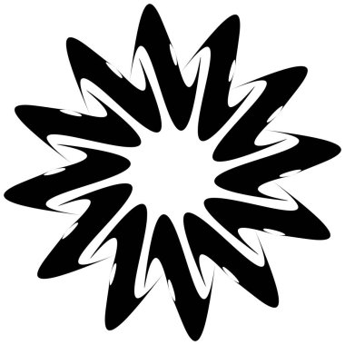 Soyut dairesel çizim. Şekilsiz, şekilsiz, sanatsal element, şekil. Girdap, girdap, girdap, girdap motifi ve mandala - stok vektör illüstrasyonu, klip-sanat grafikleri