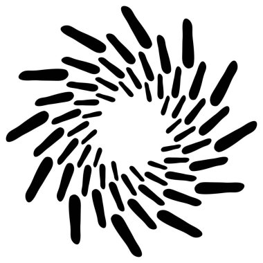 Soyut dairesel çizim. Şekilsiz, şekilsiz, sanatsal element, şekil. Girdap, girdap, girdap, girdap motifi ve mandala - stok vektör illüstrasyonu, klip-sanat grafikleri