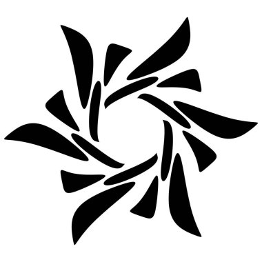 Soyut dairesel çizim. Şekilsiz, şekilsiz, sanatsal element, şekil. Girdap, girdap, girdap, girdap motifi ve mandala - stok vektör illüstrasyonu, klip-sanat grafikleri